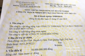 Mất giấy đăng ký kinh doanh tại Quảng Ngãi