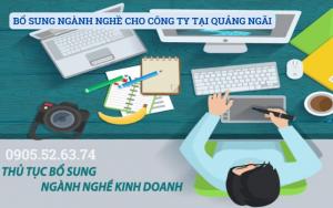 BỔ SUNG NGÀNH NGHỀ CÔNG TY TẠI QUẢNG NGÃI